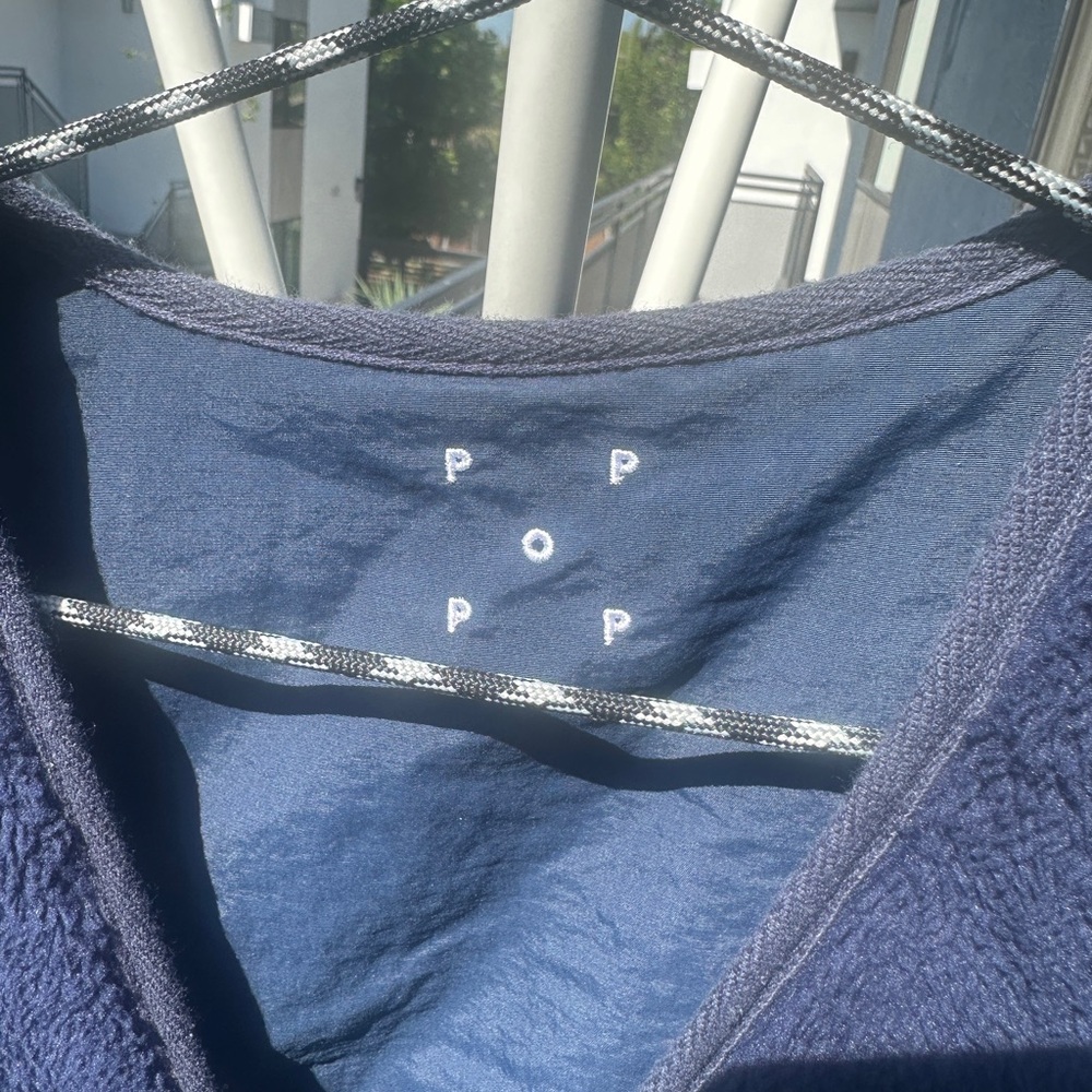 Pop Trading Company Harold Reversible Vest Navy - Picture 8 of 11
